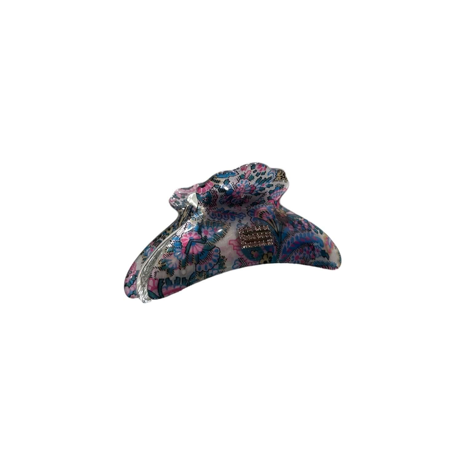 Pinza Grande per capelli voluminose, in acetato e seta, con design colorato e presa sicura.