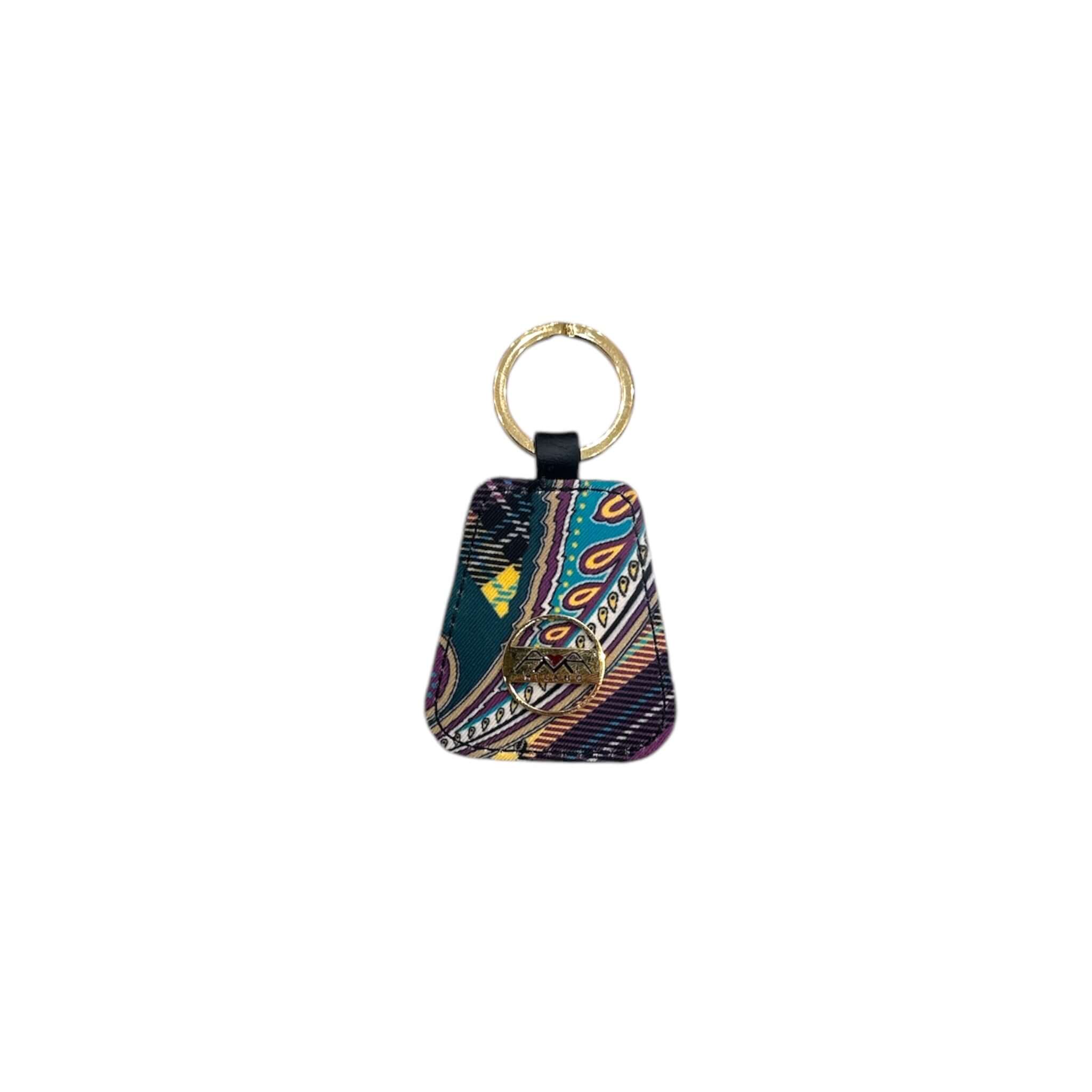 Colorful Amami Milano keychain with an elegant ring, showcasing Italian design and style.