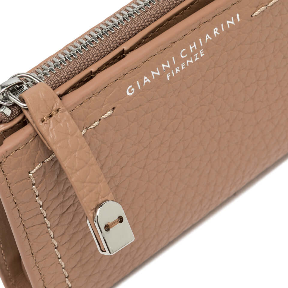 PORTAFOGLIO Gianni Chiarini Firenze in pelle grana maxi, chiusura a zip, elegante e pratico.