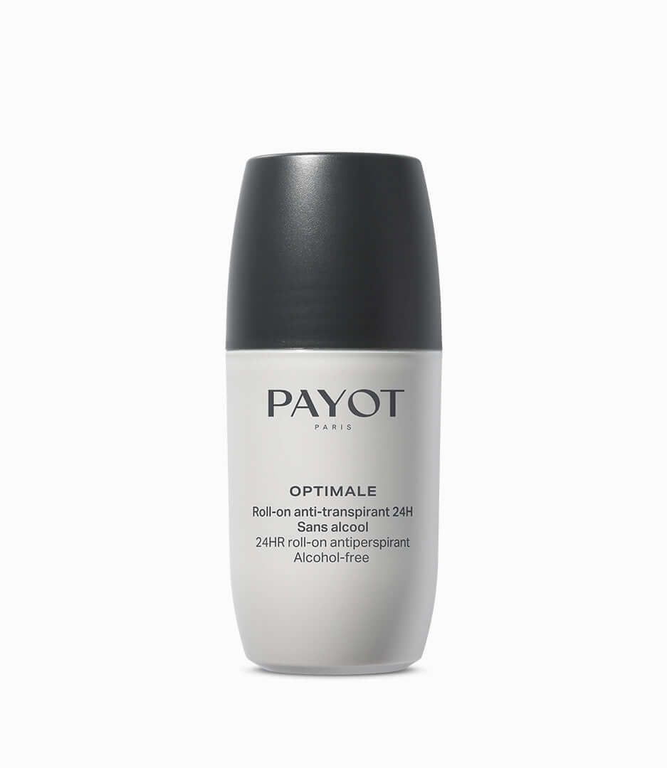 24h roll-on deodorant from Payot, alcohol-free, designed for long-lasting freshness and comfort.