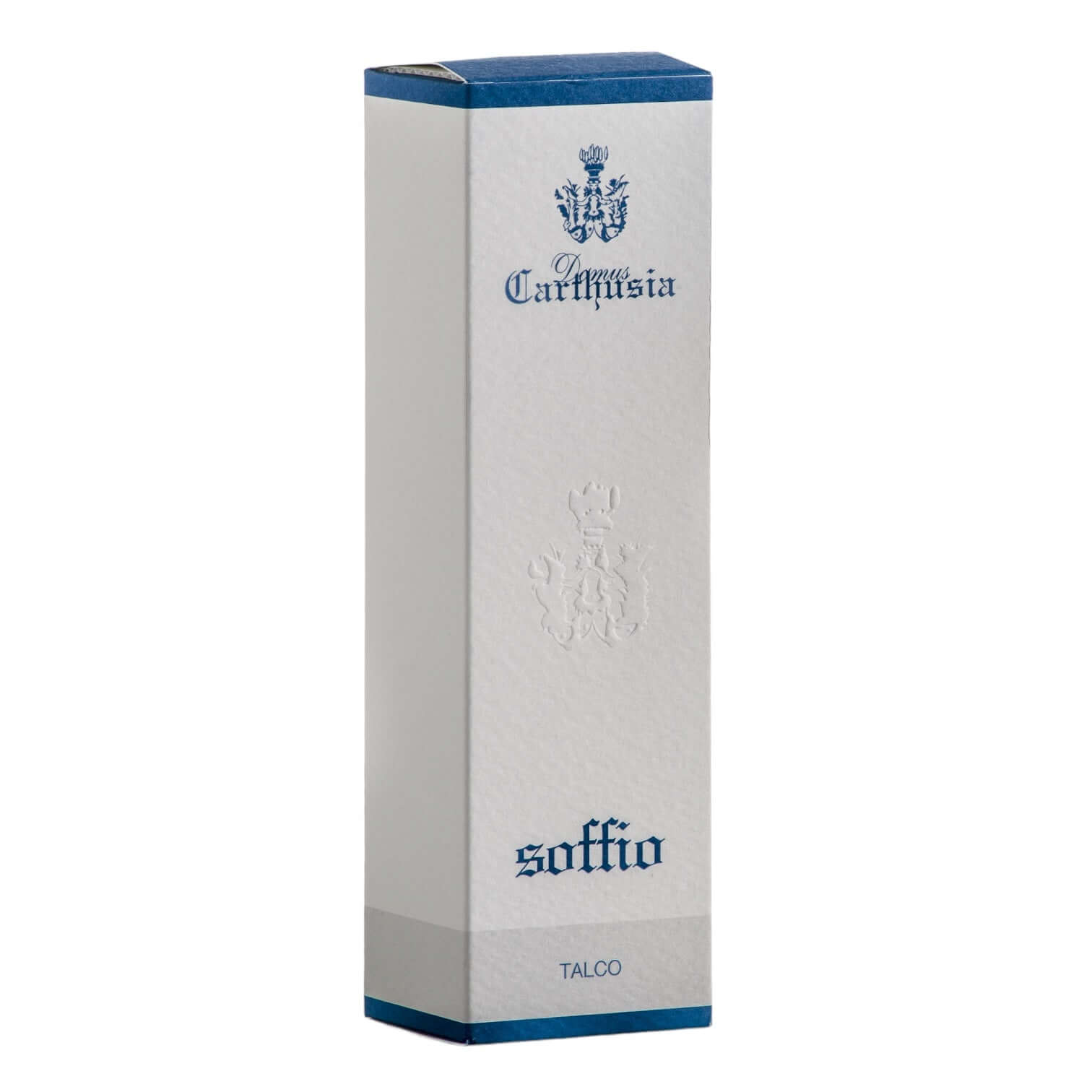 Soffio Talco Diffusore by Carthusia, 100 ml packaging for freshening linens and wardrobes.