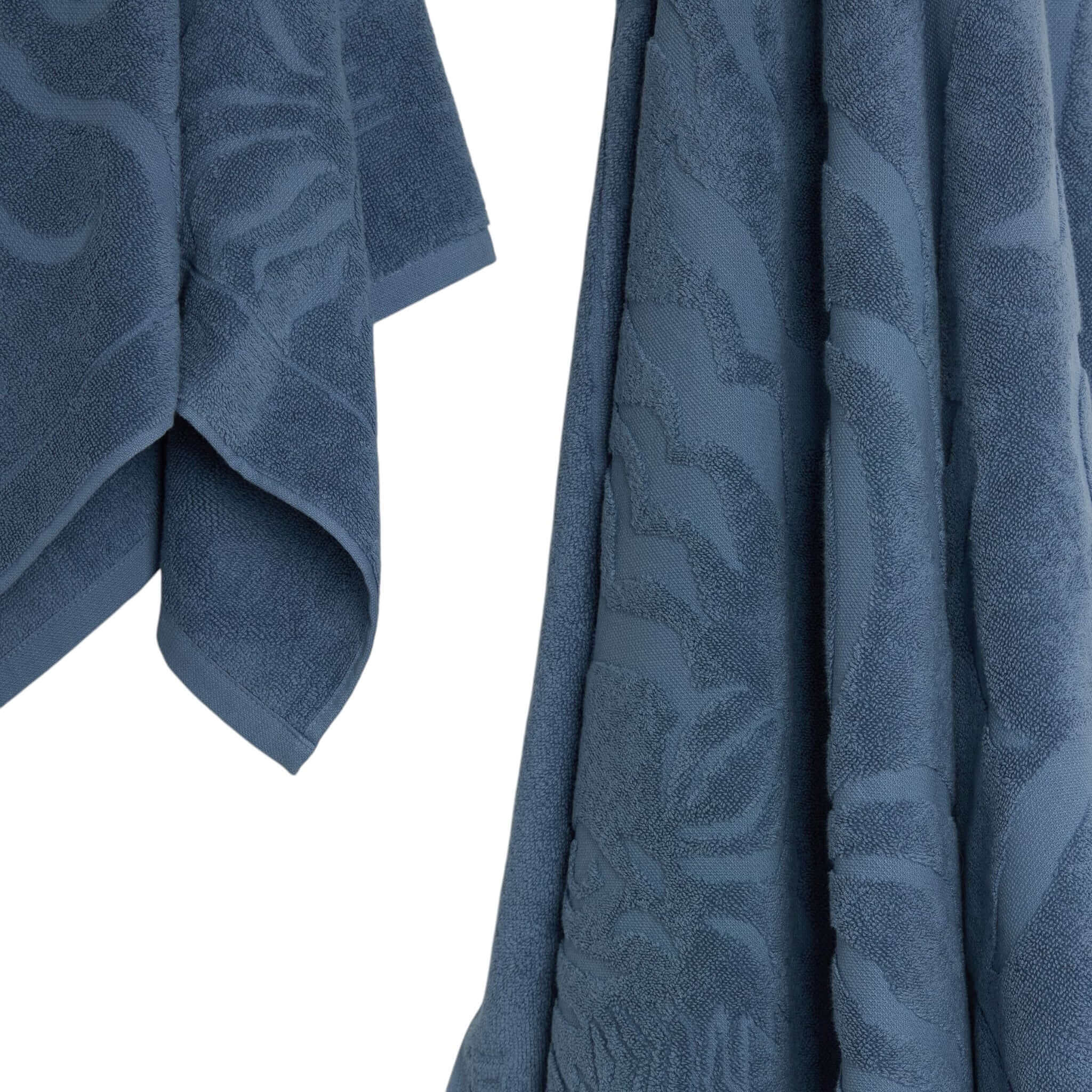 Telo da Bagno Grande Baldo in cotone blu con design unico di tigre, 90 x 160 cm, prodotto in Portogallo.