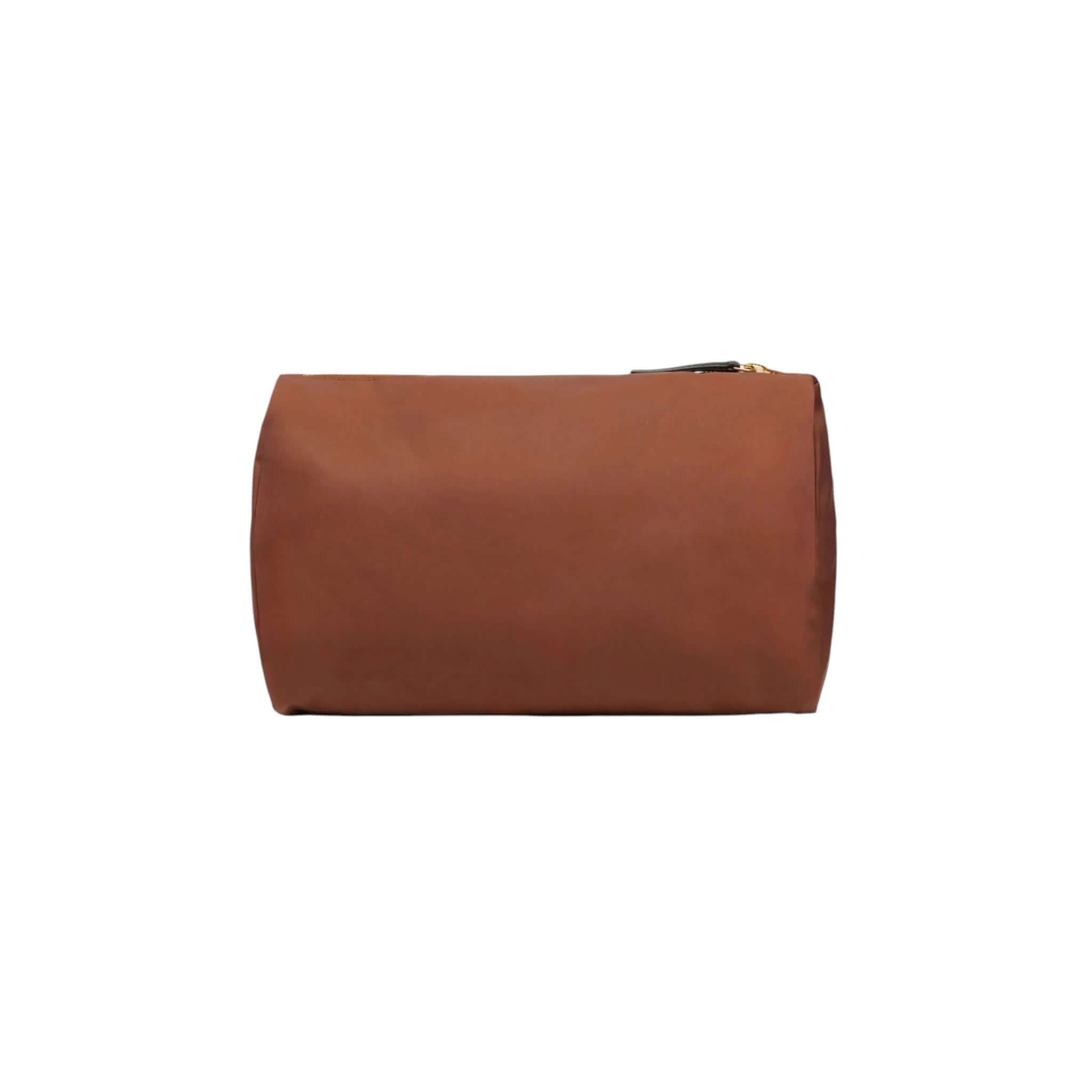 Trousse Cavalli Big in nylon, leggera e morbida, color marrone, con tasche interne funzionali.