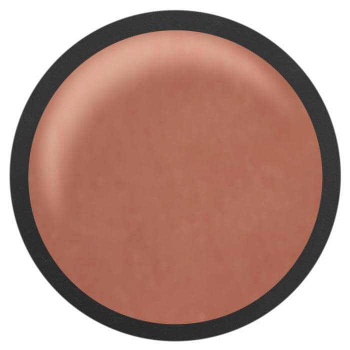 Rossetto Cinnamon swatch in a round container, rich cinnamon shade for professional makeup use.
