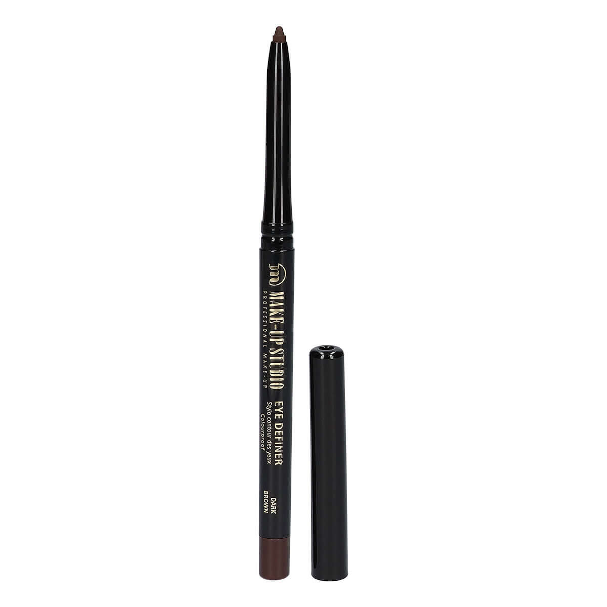 Matita eyeliner definer, morbido e setoso, waterproof e a lunga durata, con temperino integrato.