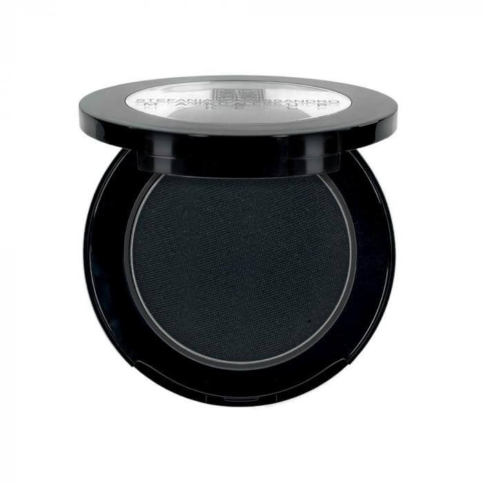 Ombretto Black, black compact eyeshadow, maximum pigmentation, ideal for professional and daily use, 4g.