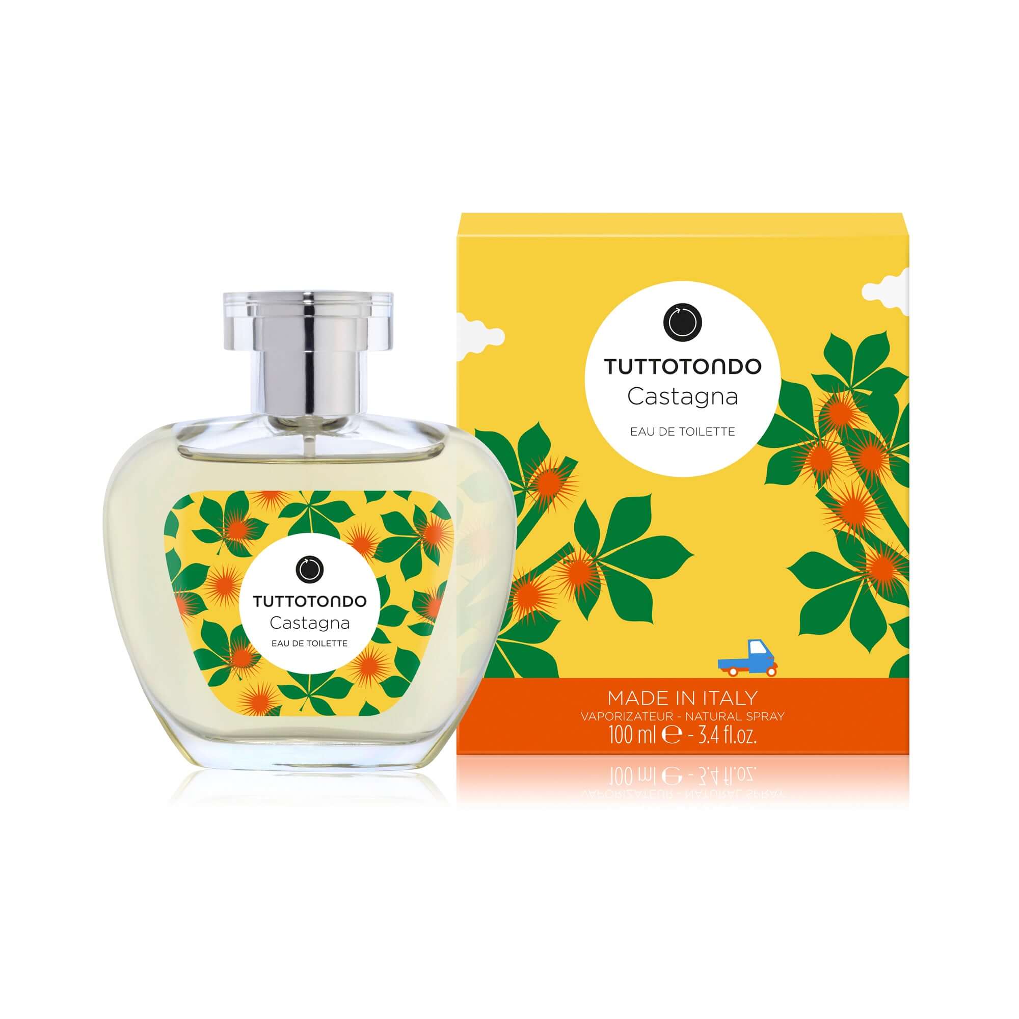 Castagna Eau De Toilette 100 ml by Tuttotondo, floral fragrance with warm notes, made in Italy.