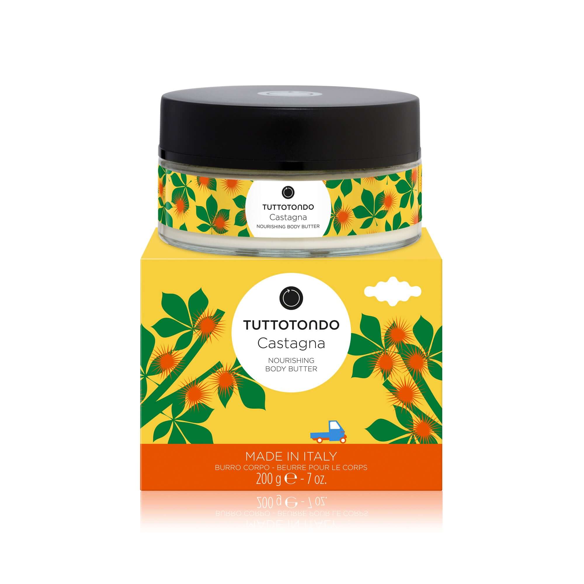 Castagna Burro Corpo 200g - Nutriente e idratante, profumo delicato, senza parabeni, made in Italy.