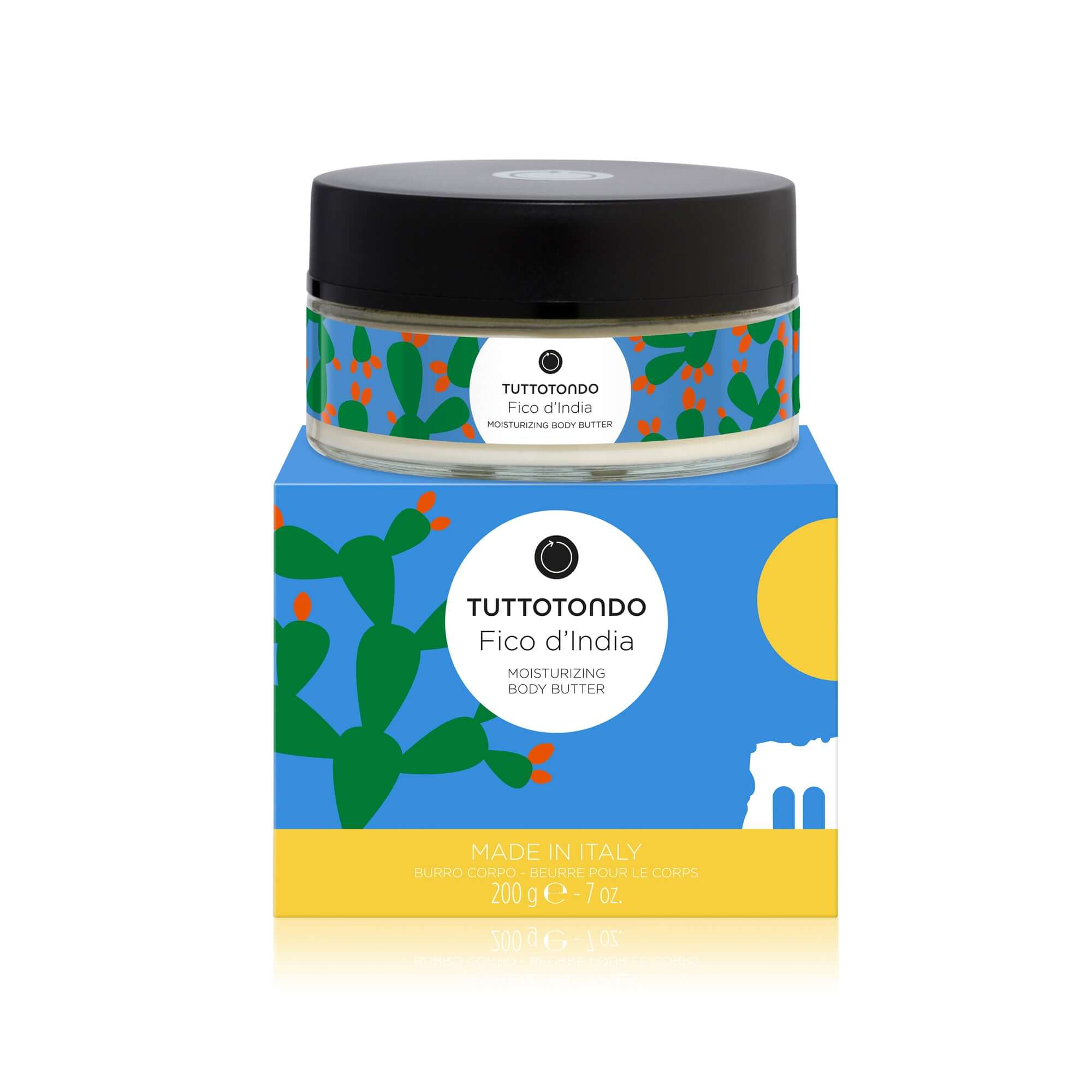 Fico d'India Burro Corpo by Tuttotondo, moisturizing body butter with shea butter and cactus extract, 200g.