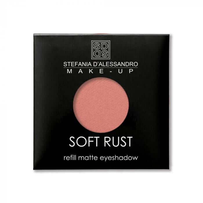 Refill Soft Rust matte eyeshadow in 4g compact, compatible with palettes for easy makeup application.
