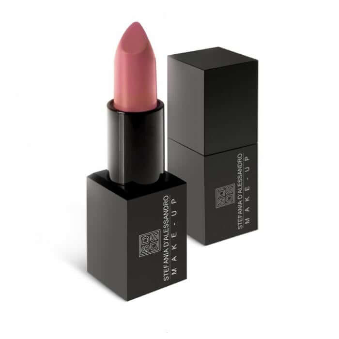 Rossetto Natural, 4 ml natural shade matte lipstick by Stefano Alessandro, displayed in a sleek black packaging.