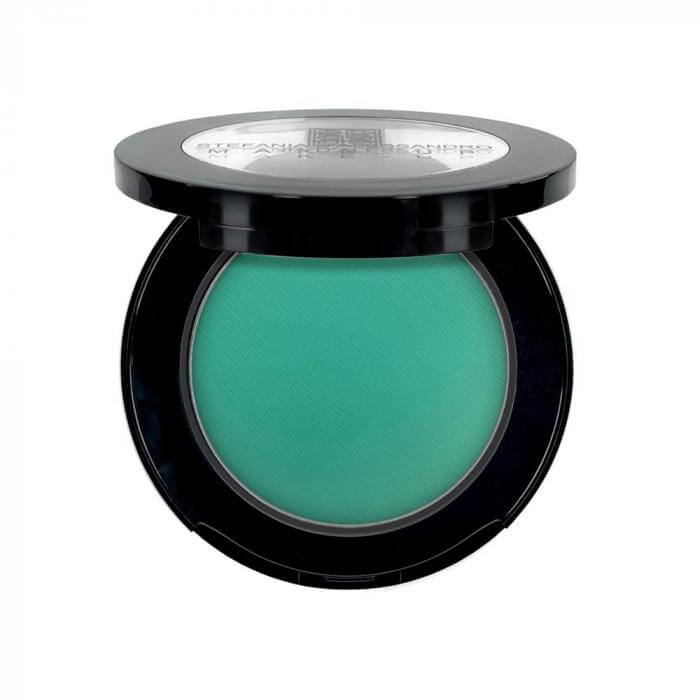 Ombretto Green eyeshadow, rich green shade in 0.4g compact, perfect for vibrant eye makeup looks.