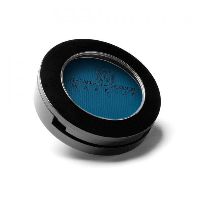 Ombretto Blu - blue eyeshadow by Stefania D'Alessandro, 4g compact with vibrant blue color.