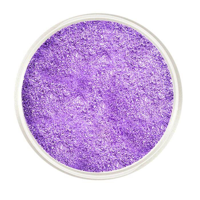 Frosty Violet ombretto in polvere viola perlato, effetto iridescente e brillantezza elevata.