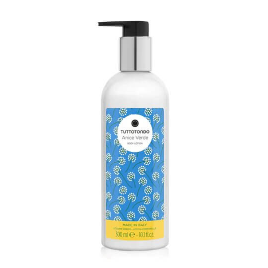 Tuttotondo Anice Verde body lotion, parabens-free, enriched with shea and mango butter, 500 ml.