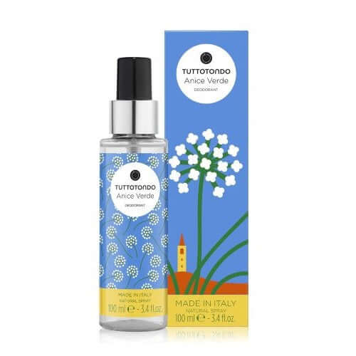 Tuttotondo Anice Verde Deodorante, 100 ml, formula delicata antiperspirante con estratti purificanti.