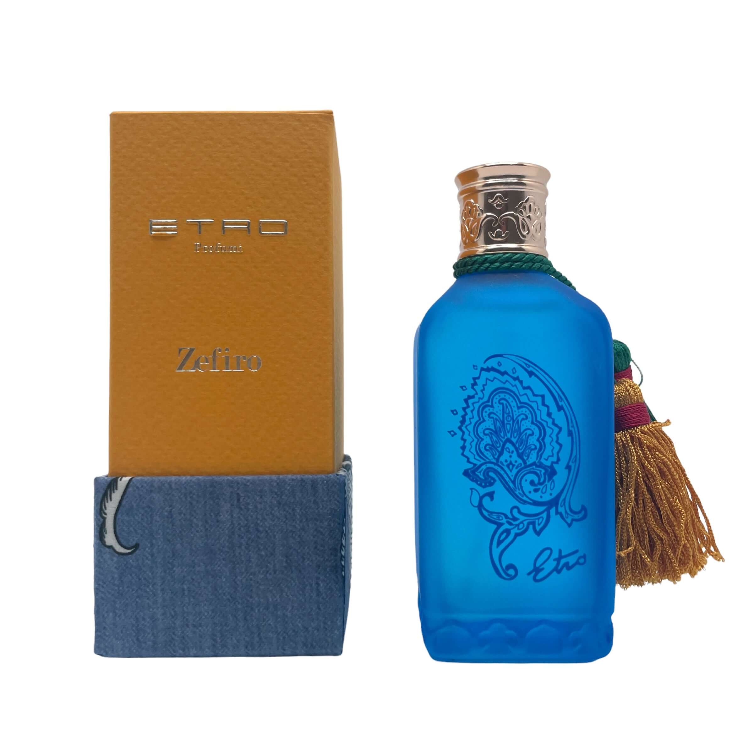 Zefiro Diffusore Spray in azzurro vetro con box ETRO, fragranza ambientale da 100 ml.