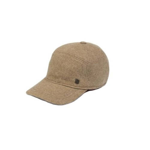 Berretto inglese cammello in lana, caldo e artigianale, taglia 56 per l'inverno.