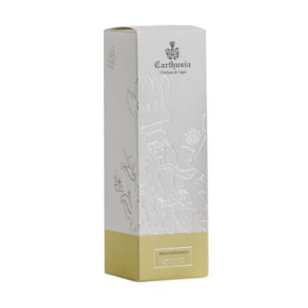 Carthusia Mediterraneo Crema Corpo packaging, luxurious and elegant design.