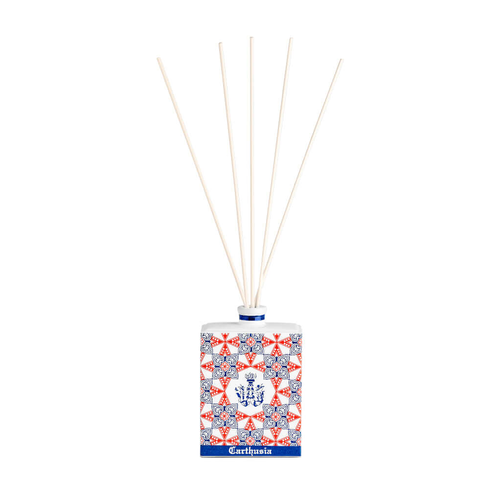 Ceramica Rosso Diffusore, un diffusore artigianale con fragranza, confezione con ceramica e ricariche.