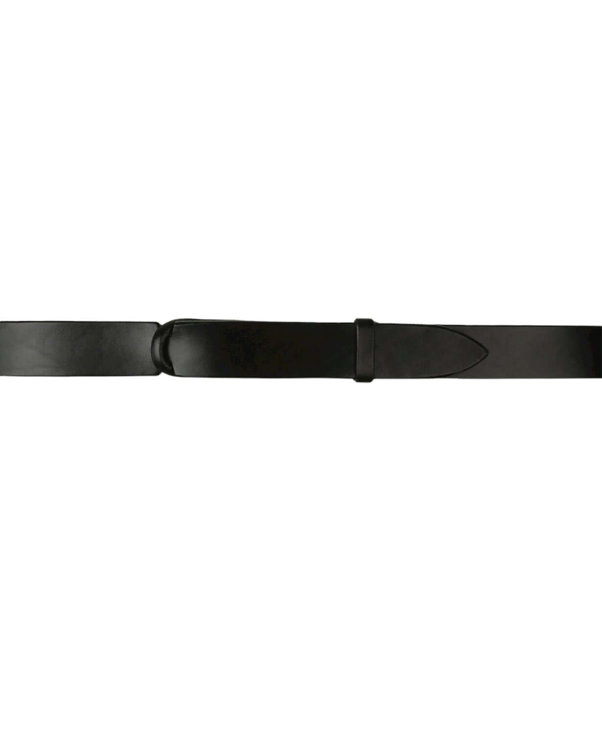 Cintura Nobuckle Bull in Cuoio, 3 cm wide, adjustable leather belt without buckle, made in Italy, sizes 42 to 58.