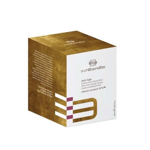 Crema Anti Aging Rich in elegant packaging, promotes youthful skin with deep nourishment and lifting action.