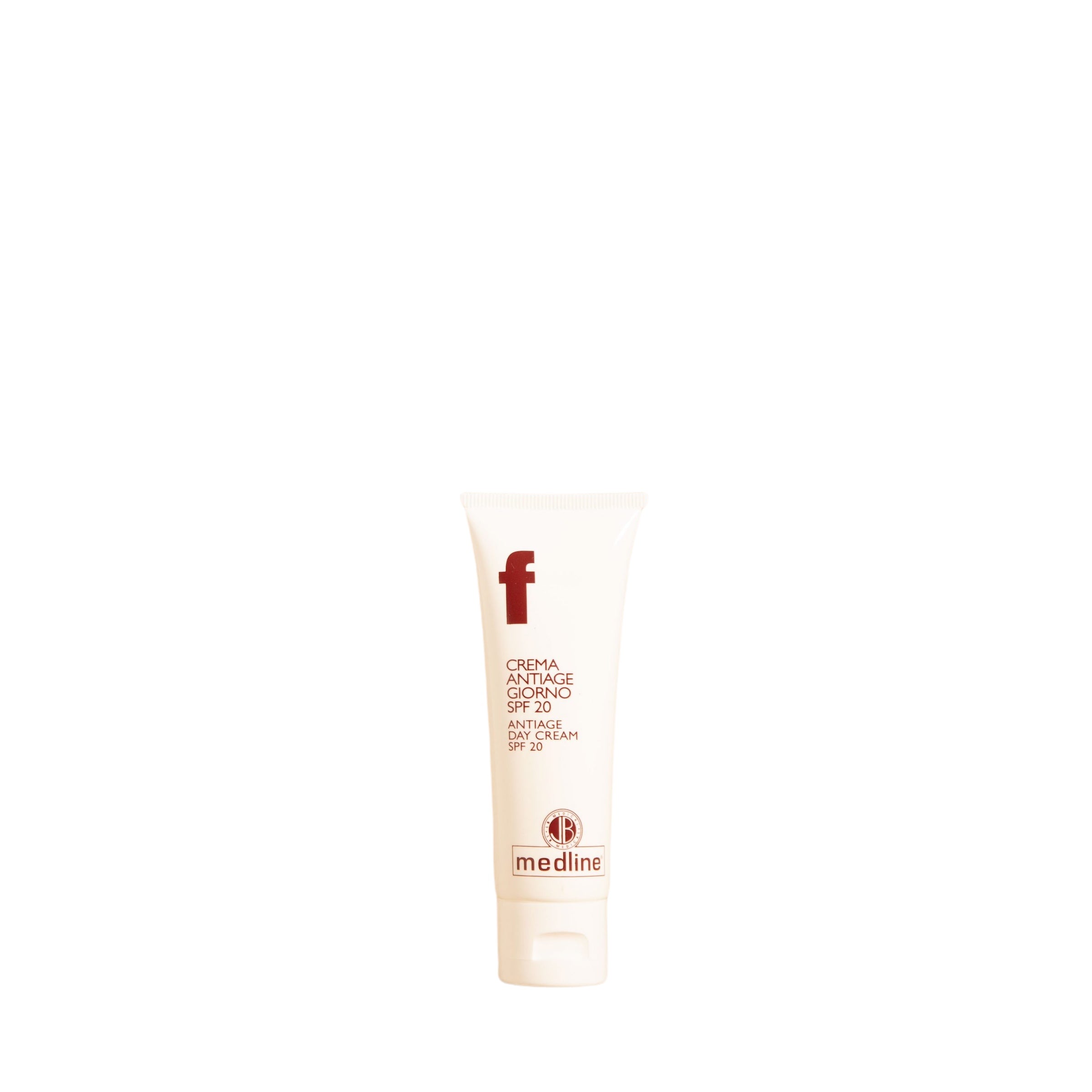 Crema Antiage Giorno SPF20, 50 ml tube for anti-aging skincare and sun protection.
