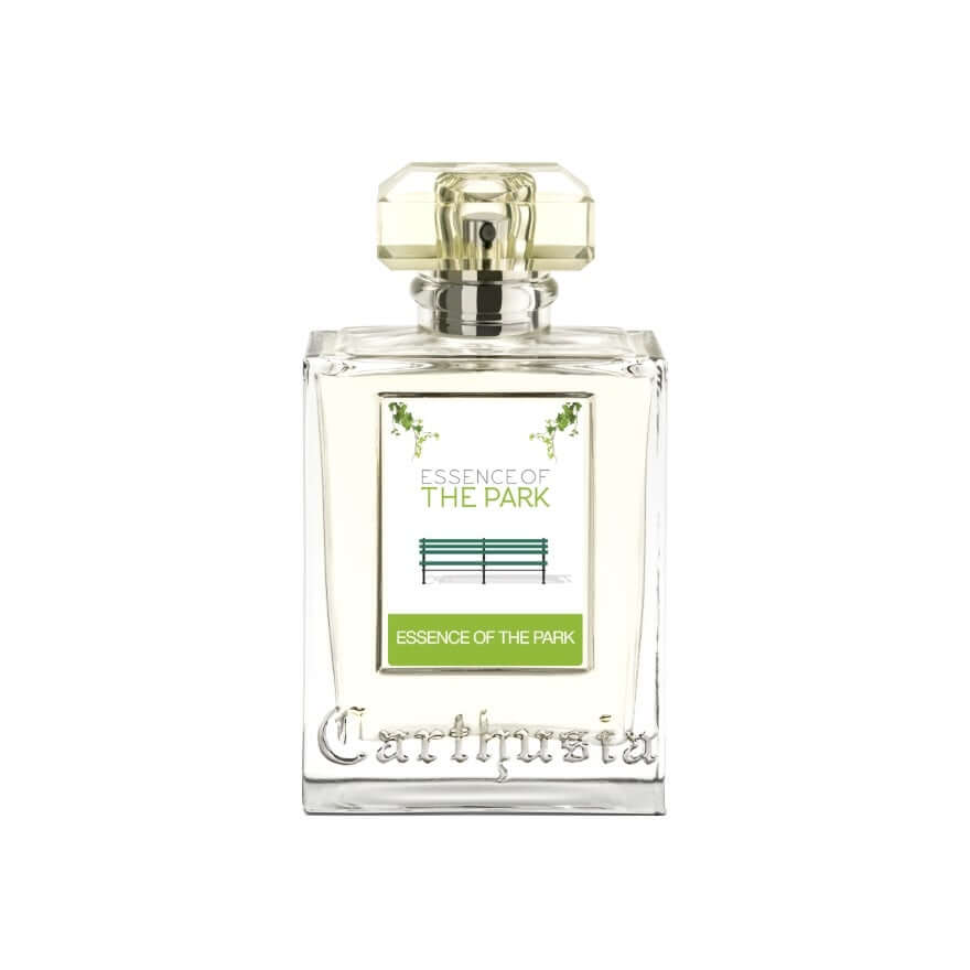 Essence of The Park Eau De Parfum by Carthusia in a glass bottle, showcasing fresh floral and citrus notes.