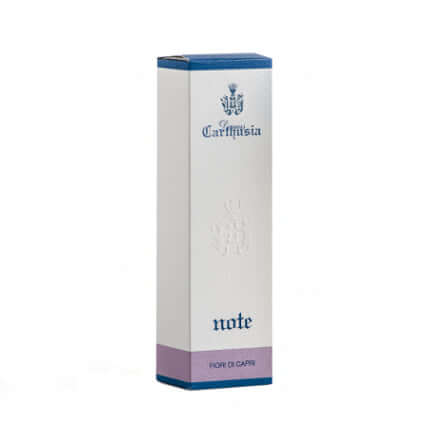 Carthusia Fiori di Capri Diffusore Spray box packaging, 100 ml, elegant design with brand logo.