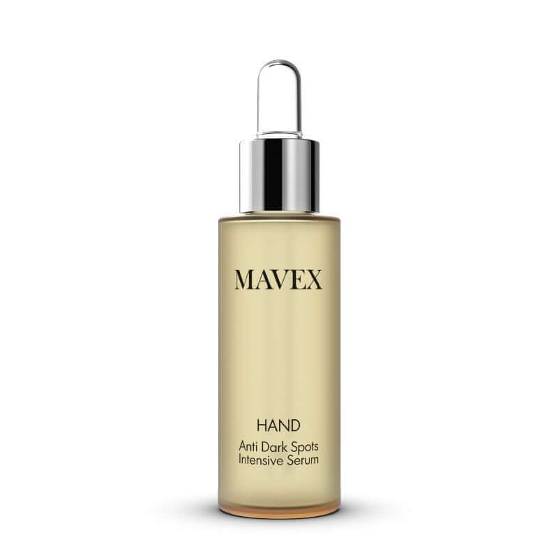 Mavex Anti Dark Spots Intensive Serum for hands, 30 ml, targets skin discolorations and fights free radicals.