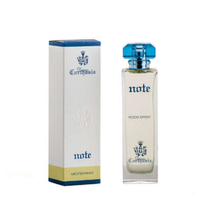 Carthusia Mediterraneo Note room spray 100 ml with elegant packaging for home fragrance.