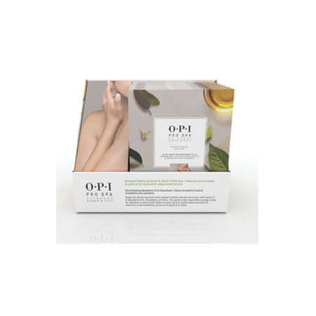 Opi Pro Spa Kit packaging featuring moisturizing gloves with vitamin E and aloe for dry skin.