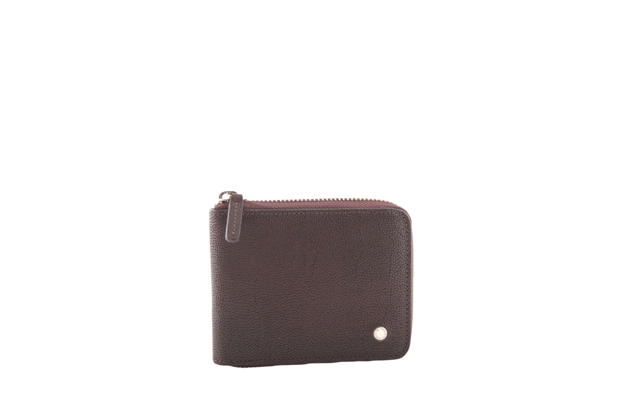 Portafoglio Frog in Pelle, 12x9 cm, in pelle stampata con chiusura zip e RFID anti-clonazione, made in Italy.