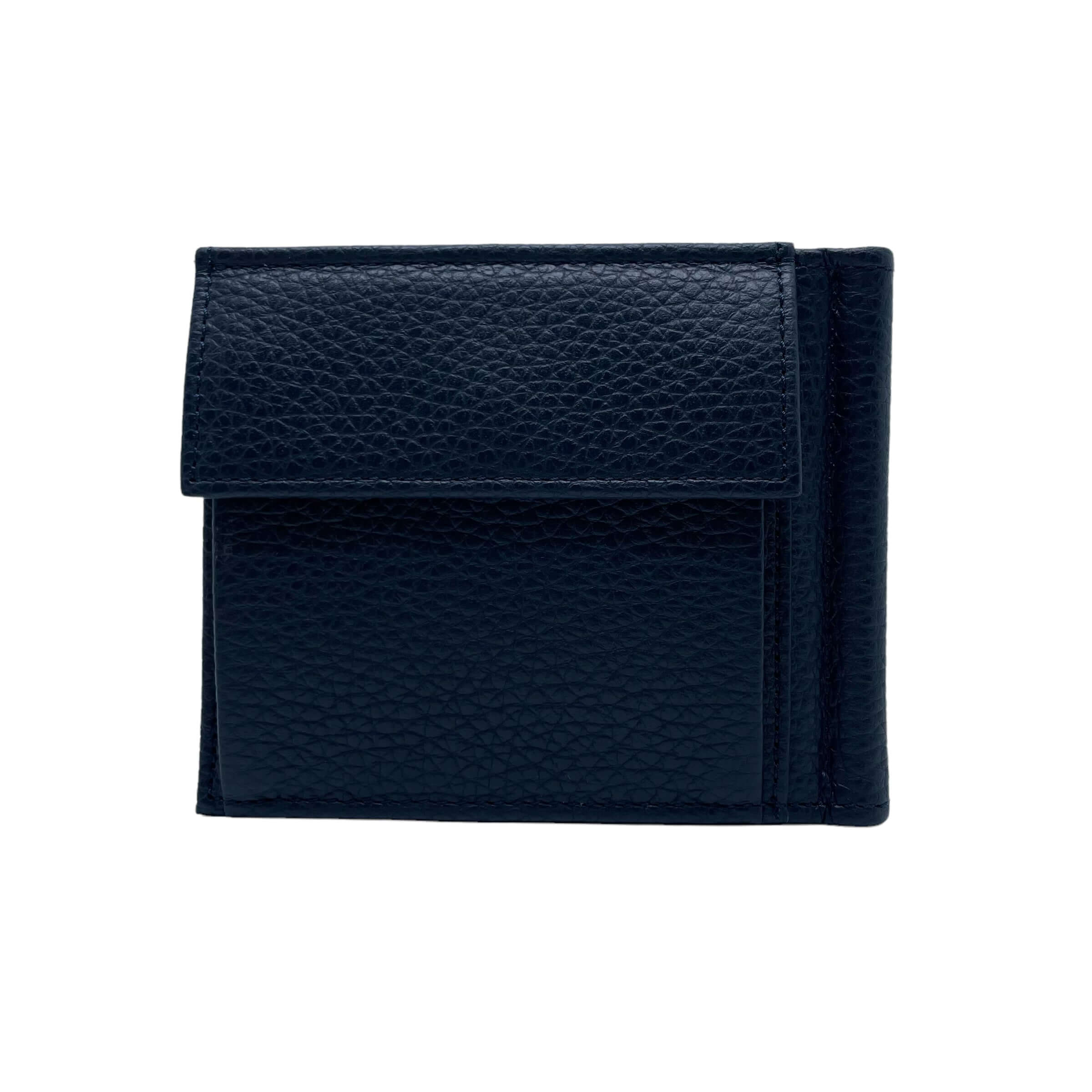 Portafoglio Micron in pelle martellata, RFID antifrode, con clip e otto scomparti, made in Italy.