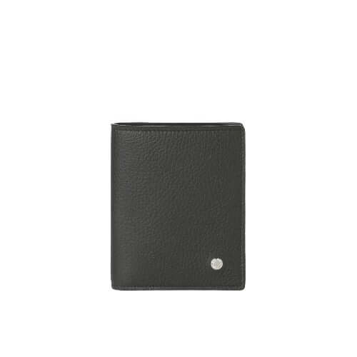 Portafoglio Micron in Pelle, pelle martellata, RFID, made in Italy, dimensioni 11,5x8,5 cm, chiusura a pressione.