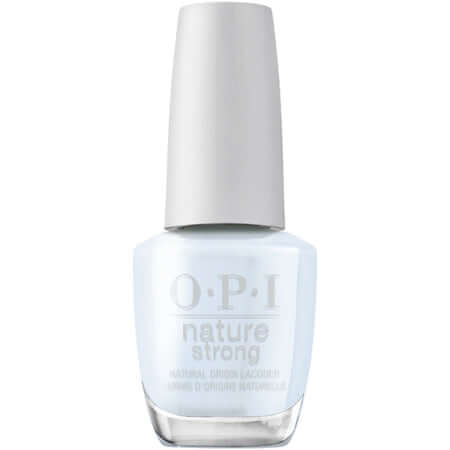 O.P.I. Nature Strong vegan nail polish in light blue, made from 75% plant and mineral ingredients.